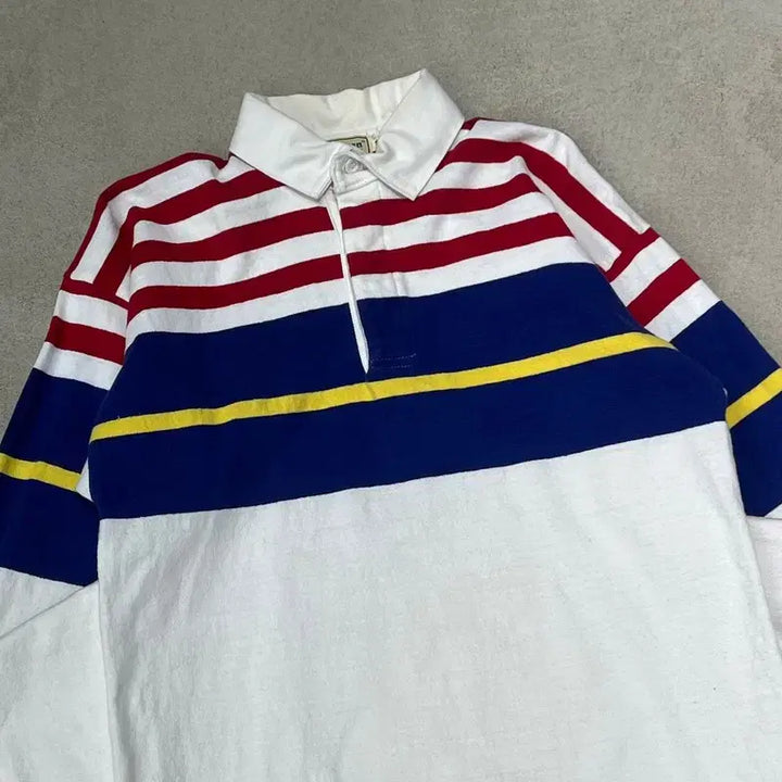 [BUNJANG] L.L.Bean Striped Rugby Shirt / 엘엘빈 스트라이프 럭비티 s10042