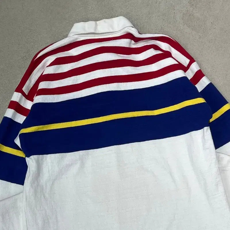 [BUNJANG] L.L.Bean Striped Rugby Shirt / 엘엘빈 스트라이프 럭비티 s10042