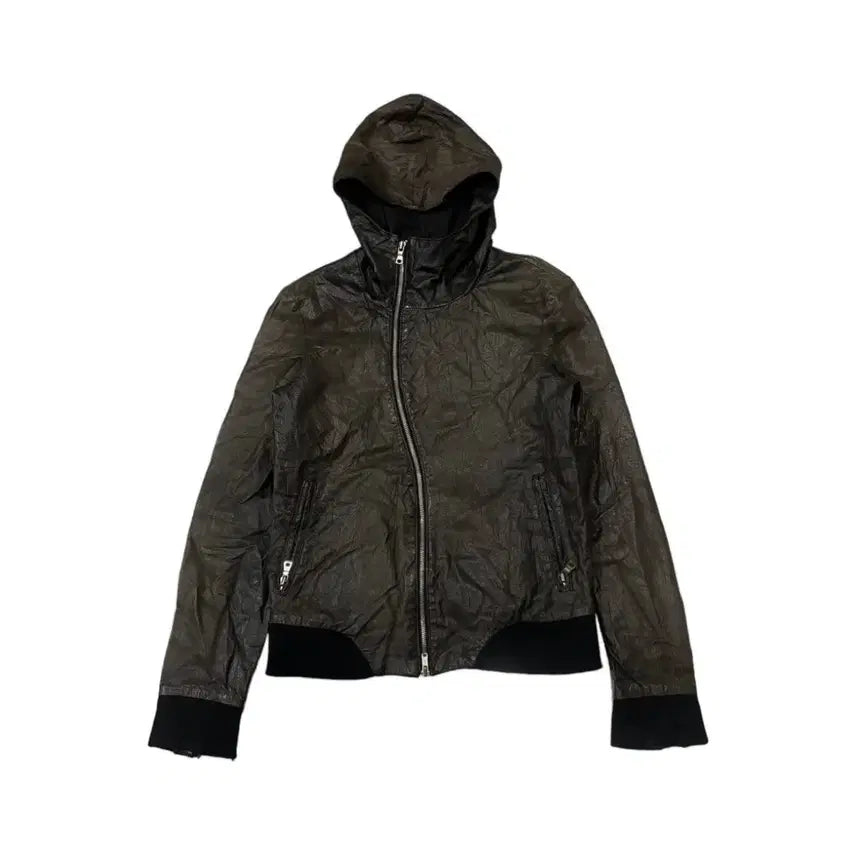 [BUNJANG] LHP Leather Hoodie Jacket / lhp 레더 후디 자켓