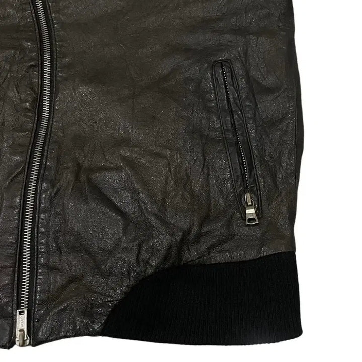 [BUNJANG] LHP Leather Hoodie Jacket / lhp 레더 후디 자켓