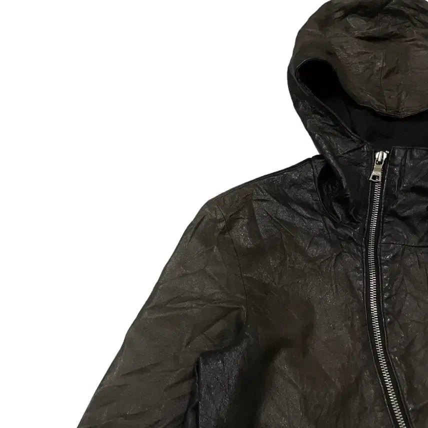 [BUNJANG] LHP Leather Hoodie Jacket / lhp 레더 후디 자켓