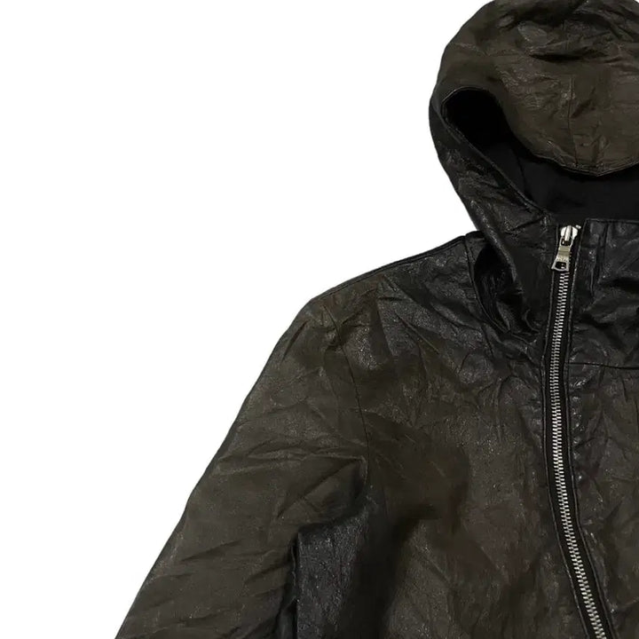[BUNJANG] LHP Leather Hoodie Jacket / lhp 레더 후디 자켓