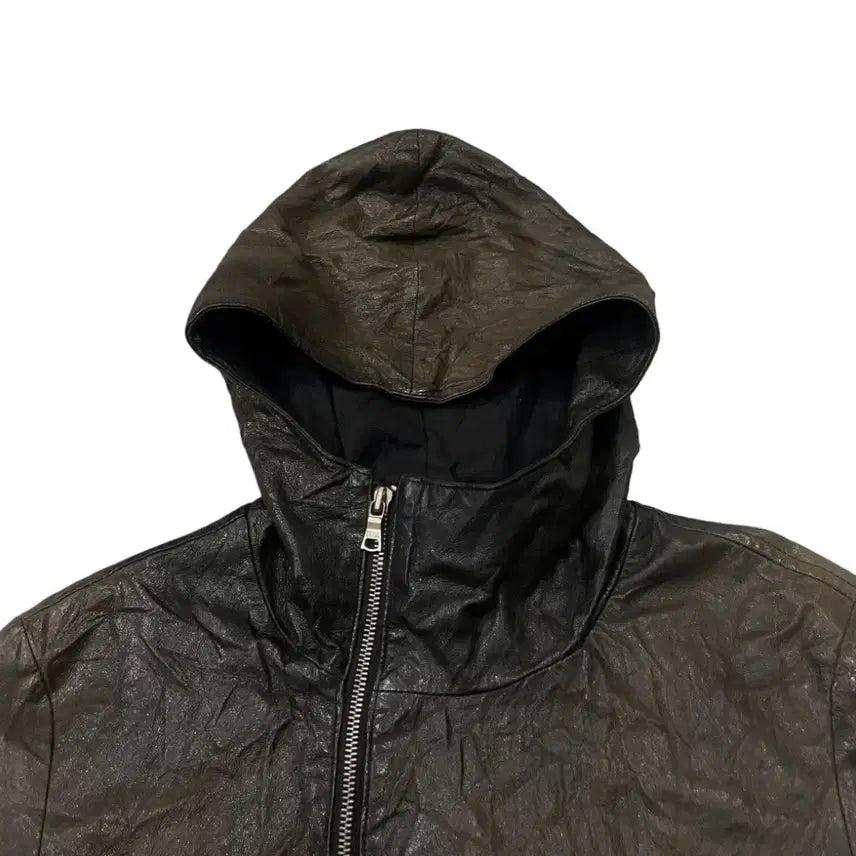 [BUNJANG] LHP Leather Hoodie Jacket / lhp 레더 후디 자켓