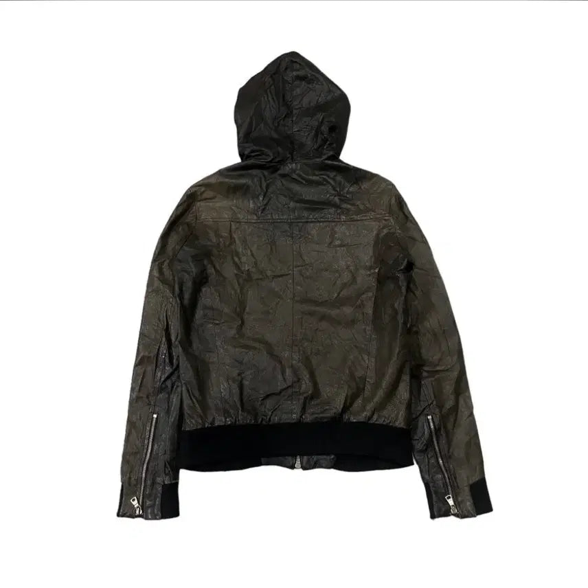[BUNJANG] LHP Leather Hoodie Jacket / lhp 레더 후디 자켓