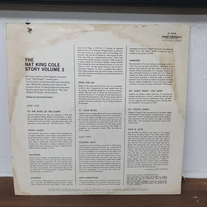 [BUNJANG] Nat King Cole Story Vol.3 LP / 냇 킹 콜 스토리 Vol.3 LP  미국반