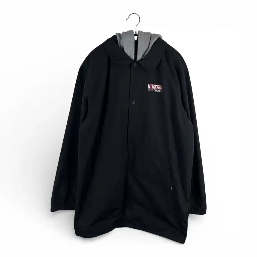 [BUNJANG] Vans Hooded Coach Jacket Black / L) 반스 후드 코치 자켓 블랙