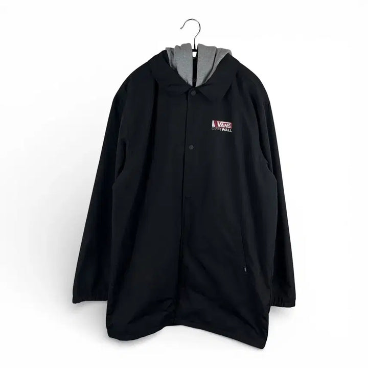 [BUNJANG] Vans Hooded Coach Jacket Black / L) 반스 후드 코치 자켓 블랙