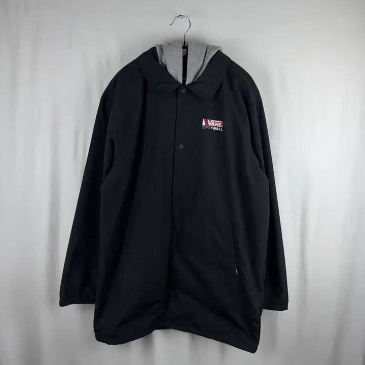 [BUNJANG] Vans Hooded Coach Jacket Black / L) 반스 후드 코치 자켓 블랙