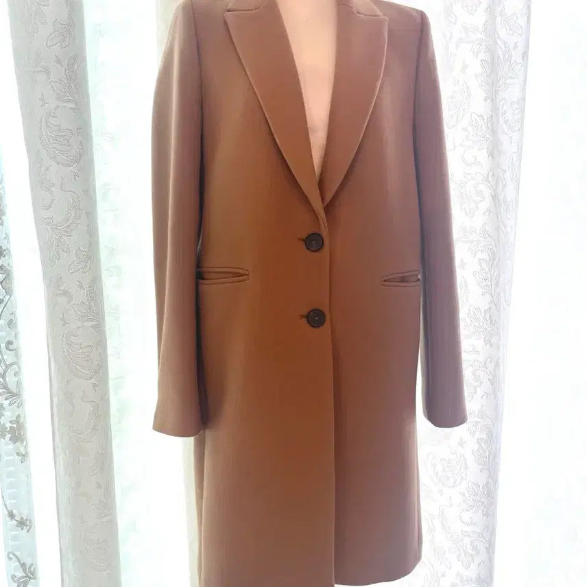 [BUNJANG] Zara Camel Wool Long Coat Jacket (XS) / Zara 자라 카멜 여성 모직 롱 코트 봄가을 자켓