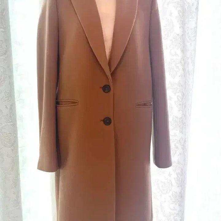 [BUNJANG] Zara Camel Wool Long Coat Jacket (XS) / Zara 자라 카멜 여성 모직 롱 코트 봄가을 자켓