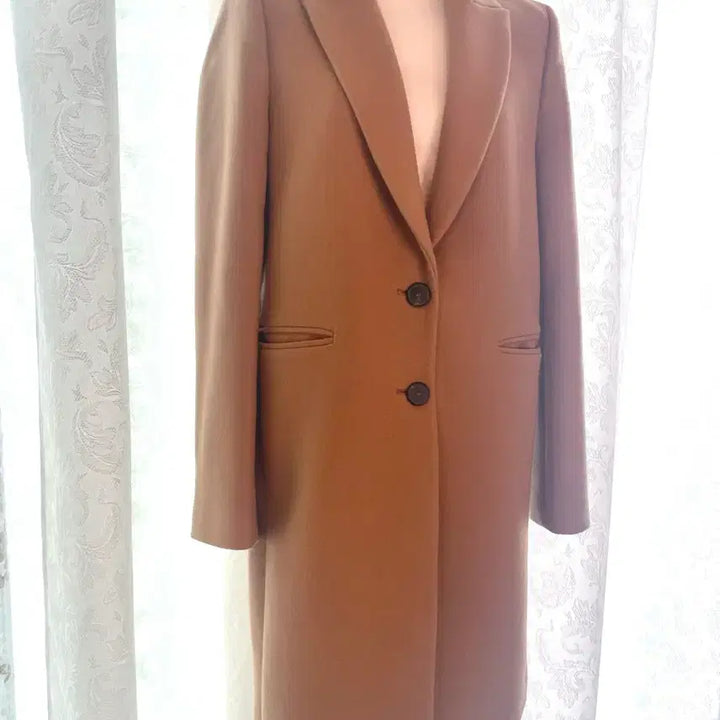 [BUNJANG] Zara Camel Wool Long Coat Jacket (XS) / Zara 자라 카멜 여성 모직 롱 코트 봄가을 자켓