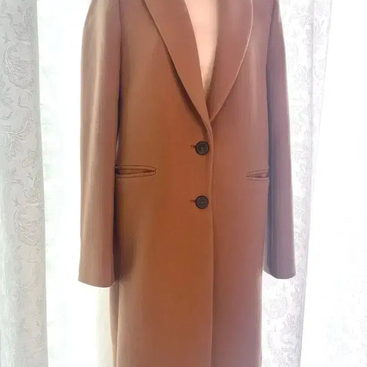 [BUNJANG] Zara Camel Wool Long Coat Jacket (XS) / Zara 자라 카멜 여성 모직 롱 코트 봄가을 자켓
