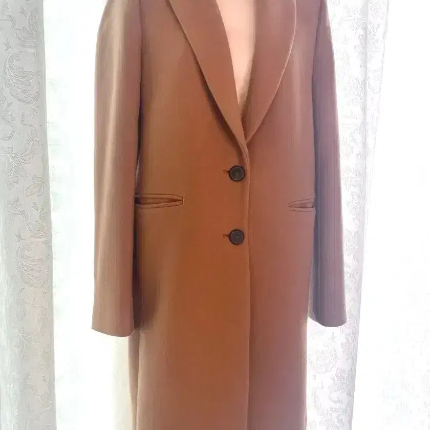 [BUNJANG] Zara Camel Wool Long Coat Jacket (XS) / Zara 자라 카멜 여성 모직 롱 코트 봄가을 자켓