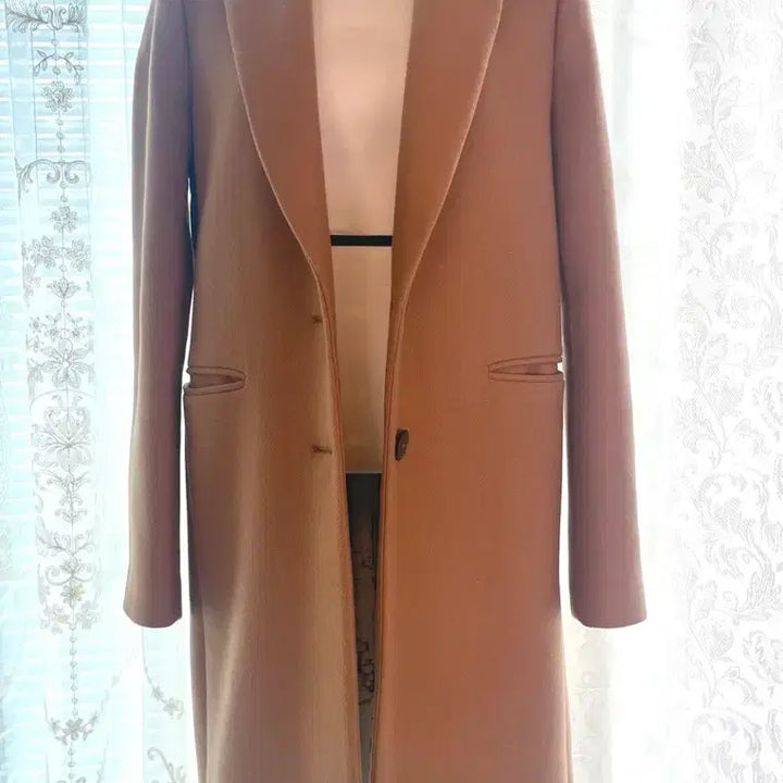 [BUNJANG] Zara Camel Wool Long Coat Jacket (XS) / Zara 자라 카멜 여성 모직 롱 코트 봄가을 자켓