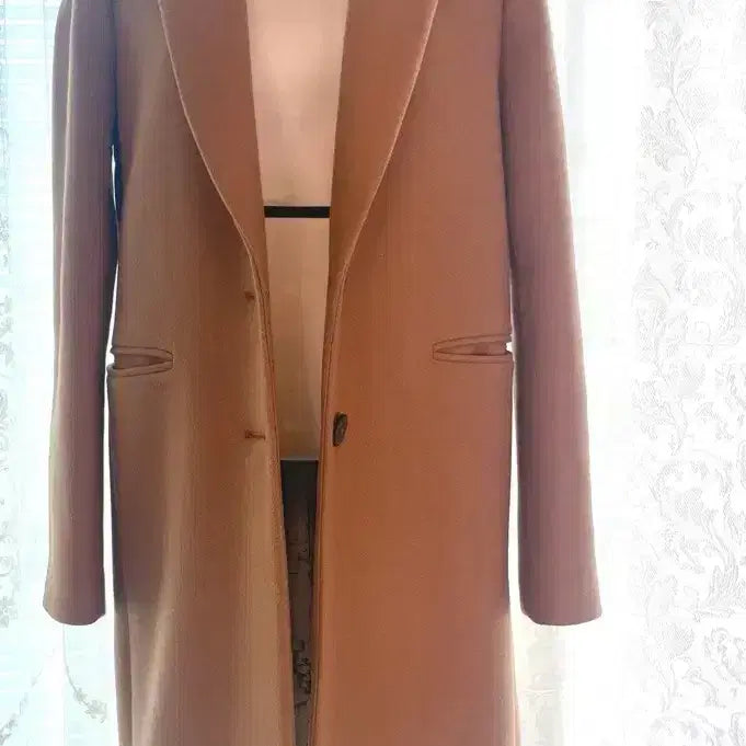 [BUNJANG] Zara Camel Wool Long Coat Jacket (XS) / Zara 자라 카멜 여성 모직 롱 코트 봄가을 자켓