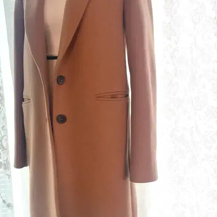 [BUNJANG] Zara Camel Wool Long Coat Jacket (XS) / Zara 자라 카멜 여성 모직 롱 코트 봄가을 자켓