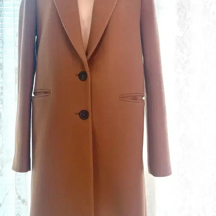 [BUNJANG] Zara Camel Wool Long Coat Jacket (XS) / Zara 자라 카멜 여성 모직 롱 코트 봄가을 자켓