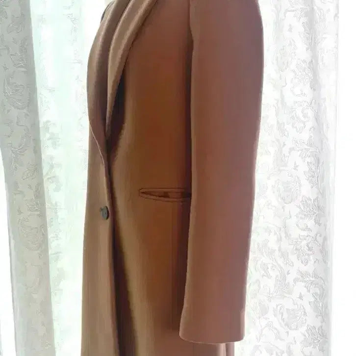 [BUNJANG] Zara Camel Wool Long Coat Jacket (XS) / Zara 자라 카멜 여성 모직 롱 코트 봄가을 자켓
