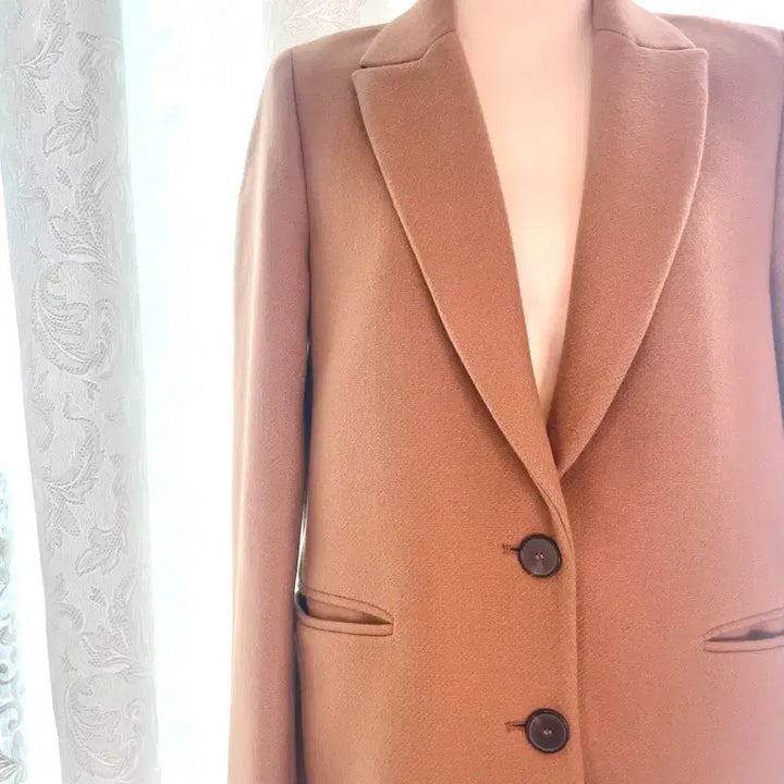 [BUNJANG] Zara Camel Wool Long Coat Jacket (XS) / Zara 자라 카멜 여성 모직 롱 코트 봄가을 자켓