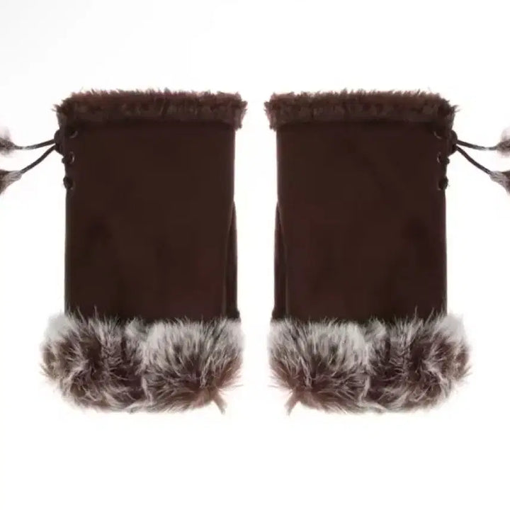 [BUNJANG] Vintage Fur Warmer Gloves / 빈티지 퍼 워머 장갑 오네 라떼 히메 갸루 로걀 리즈리사 엑시즈팜 러블리