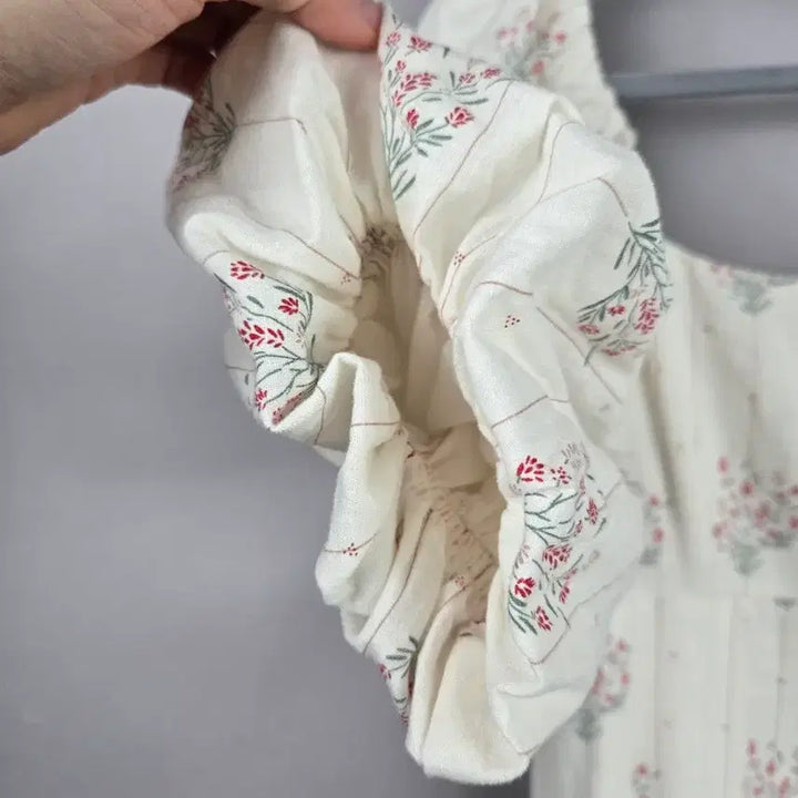 [BUNJANG] DACOME F Linen Blend Puff Sleeve Long Dress / [무료배송]DACOME 여성 F 린넨 느낌 스판 퍼프 소매 롱 원피스