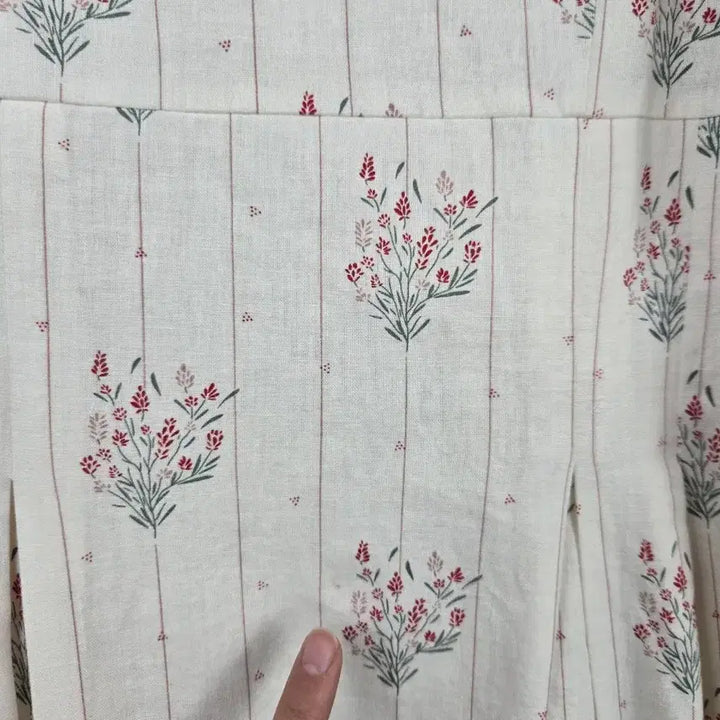 [BUNJANG] DACOME F Linen Blend Puff Sleeve Long Dress / [무료배송]DACOME 여성 F 린넨 느낌 스판 퍼프 소매 롱 원피스