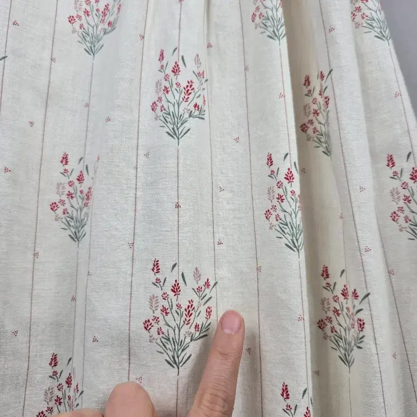 [BUNJANG] DACOME F Linen Blend Puff Sleeve Long Dress / [무료배송]DACOME 여성 F 린넨 느낌 스판 퍼프 소매 롱 원피스