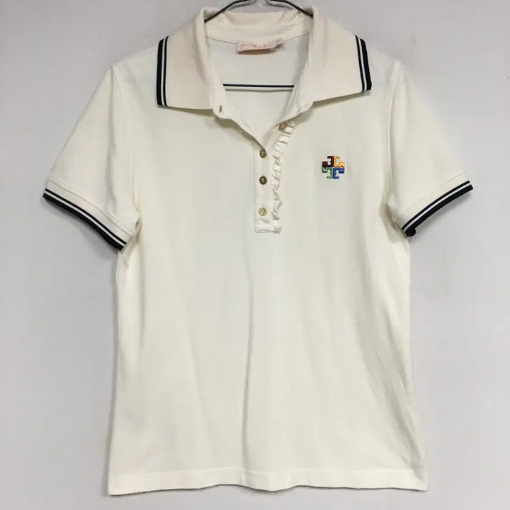 [BUNJANG] Tory Burch Ruffle Detail PK T-Shirt / 토리버치 정품 PK 러플 티셔츠 M
