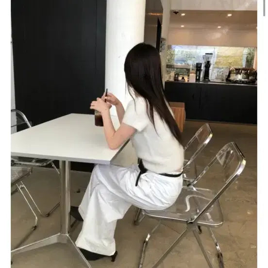 [BUNJANG] Lis Angora Short Sleeve Knit Ivory / 리스 앙고라 반팔니트 아이보리