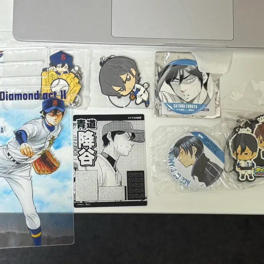 [BUNJANG] Diamond no Ace Satoru Furuya Acrylic Badges Bundle Set / 다이에이 다이아몬드 에이스 후루야 사토루 굿즈 일괄 아크릴 캔뱃지