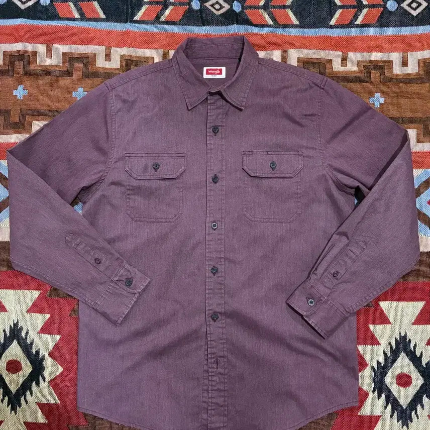 [BUNJANG] Wrangler Work Shirt Burgundy / 100) 랭글러 워크셔츠 버건디