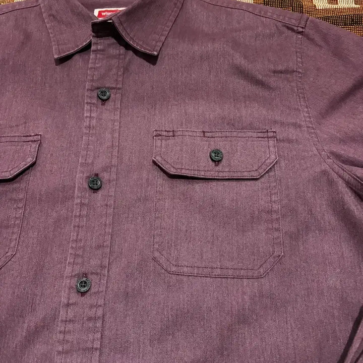 [BUNJANG] Wrangler Work Shirt Burgundy / 100) 랭글러 워크셔츠 버건디
