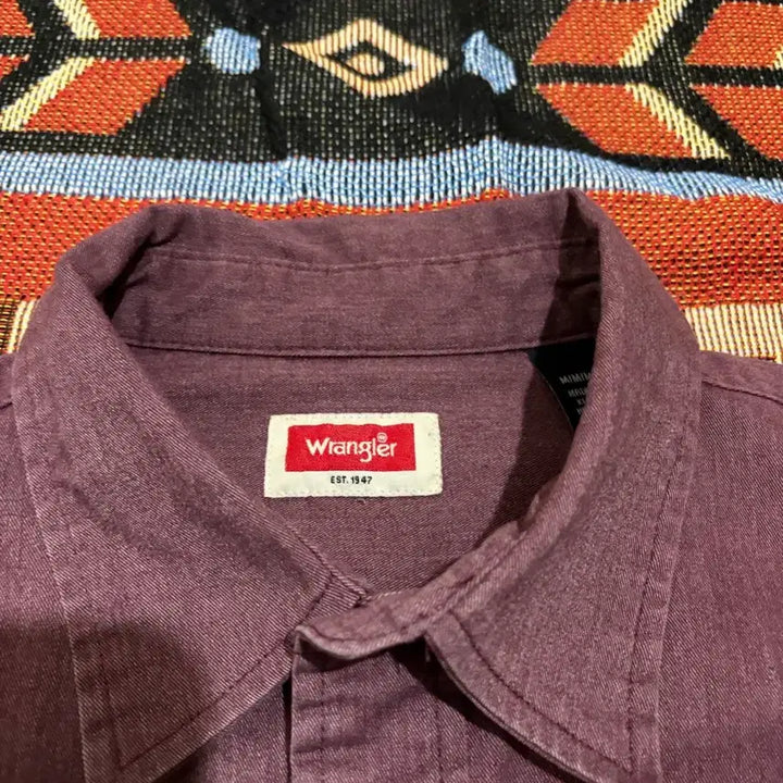 [BUNJANG] Wrangler Work Shirt Burgundy / 100) 랭글러 워크셔츠 버건디