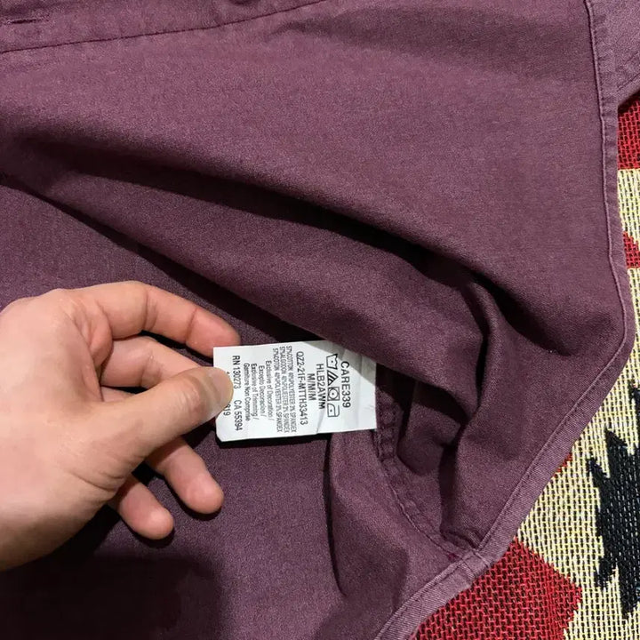 [BUNJANG] Wrangler Work Shirt Burgundy / 100) 랭글러 워크셔츠 버건디