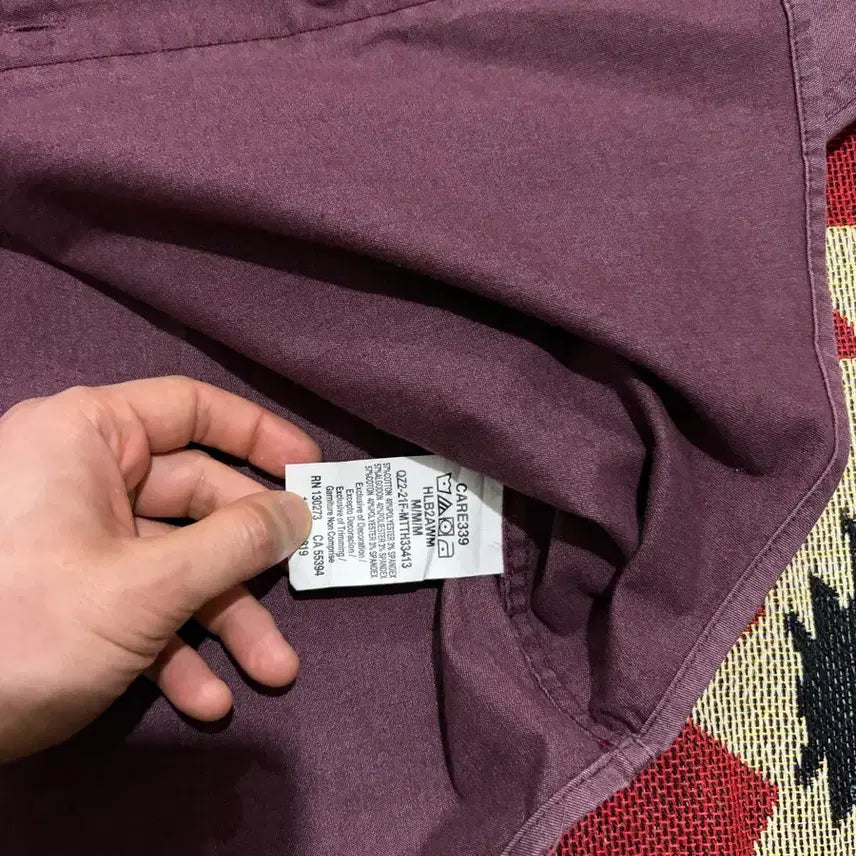 [BUNJANG] Wrangler Work Shirt Burgundy / 100) 랭글러 워크셔츠 버건디
