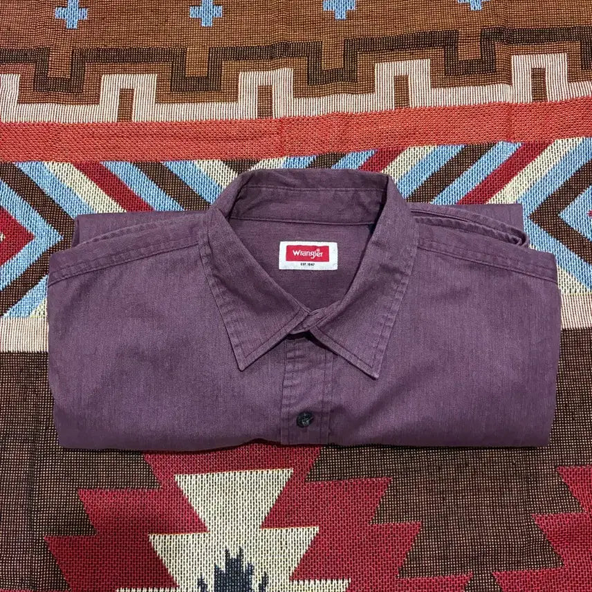 [BUNJANG] Wrangler Work Shirt Burgundy / 100) 랭글러 워크셔츠 버건디