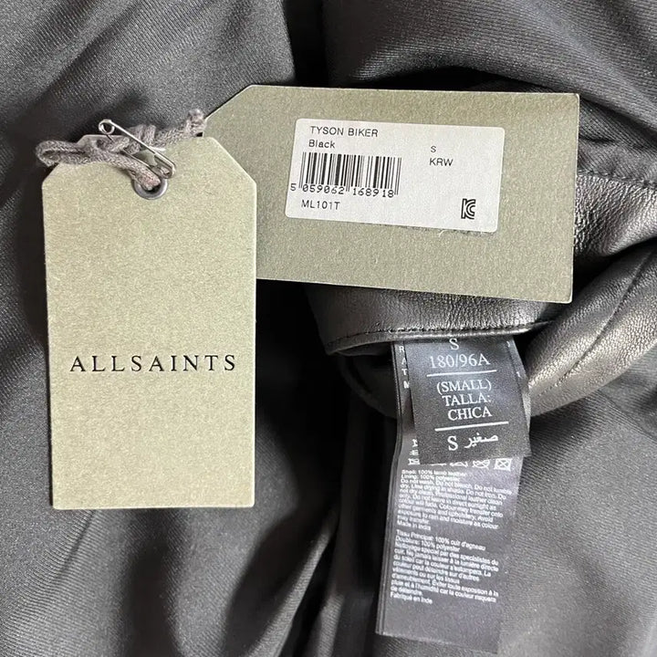 [BUNJANG] AllSaints Tyson Biker Black Leather Rider Jacket / 올세인츠 타이슨바이커 블랙 S 새제품급 가죽 라이더
