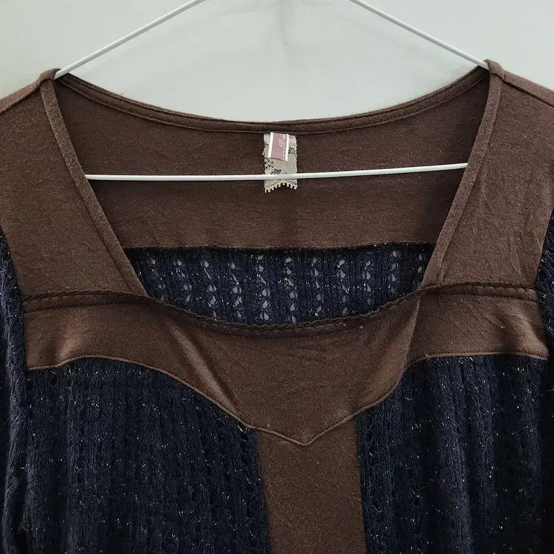 [BUNJANG] Vintage Y2K Glitter Tunic Dress / [JAPAN MADE] 빈티지 모리걸 Y2K 니트 글리터 튜닉 원피스 F