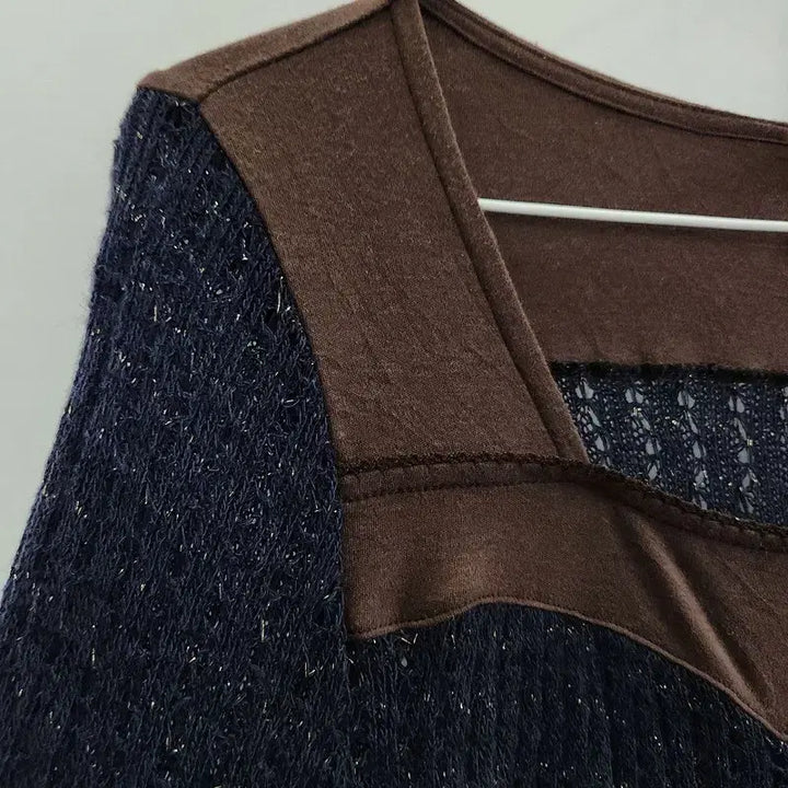 [BUNJANG] Vintage Y2K Glitter Tunic Dress / [JAPAN MADE] 빈티지 모리걸 Y2K 니트 글리터 튜닉 원피스 F