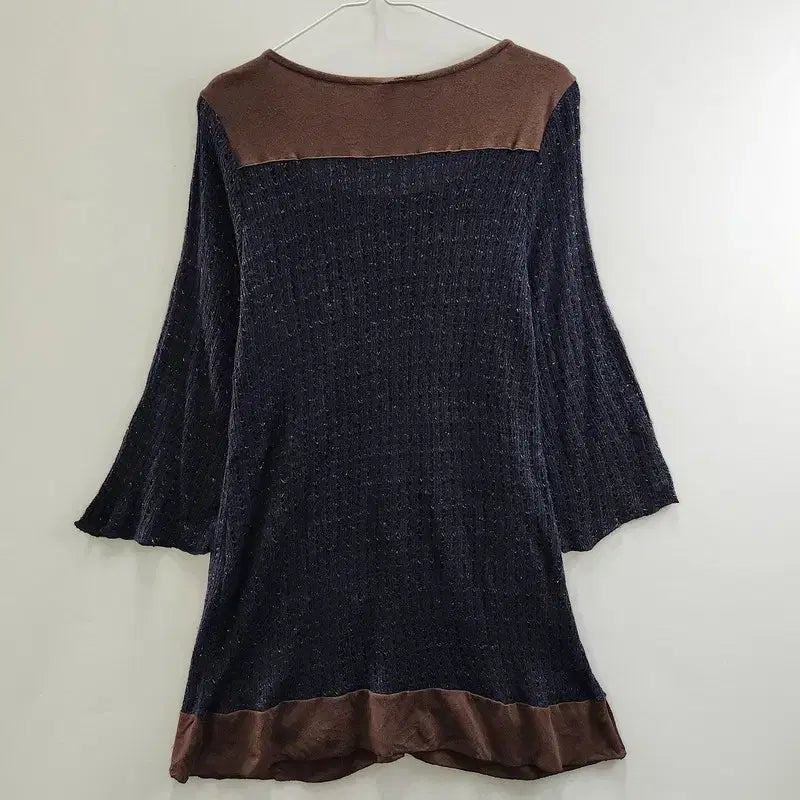[BUNJANG] Vintage Y2K Glitter Tunic Dress / [JAPAN MADE] 빈티지 모리걸 Y2K 니트 글리터 튜닉 원피스 F