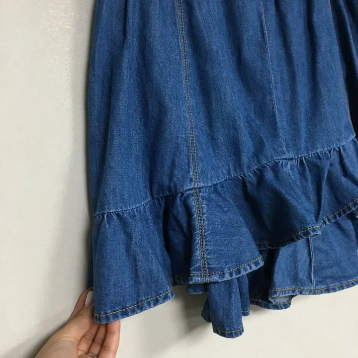 [BUNJANG] O!zoc Denim Flare Skirt / 오즈세컨 밴딩 데님 플레어 스커트 64