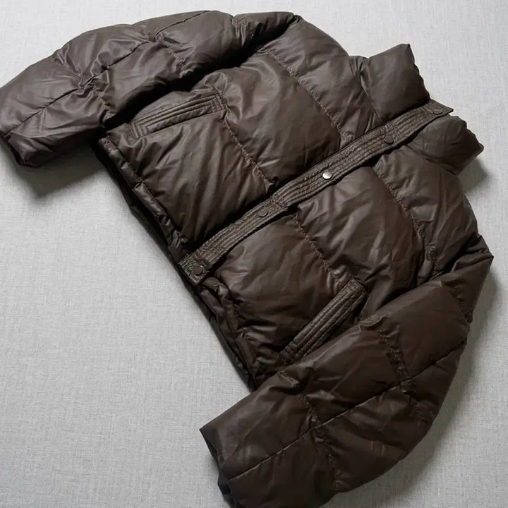 [BUNJANG] Generic Brown Crop Padded Jacket (S) / 여성 크롭 브라운 패딩 (S)