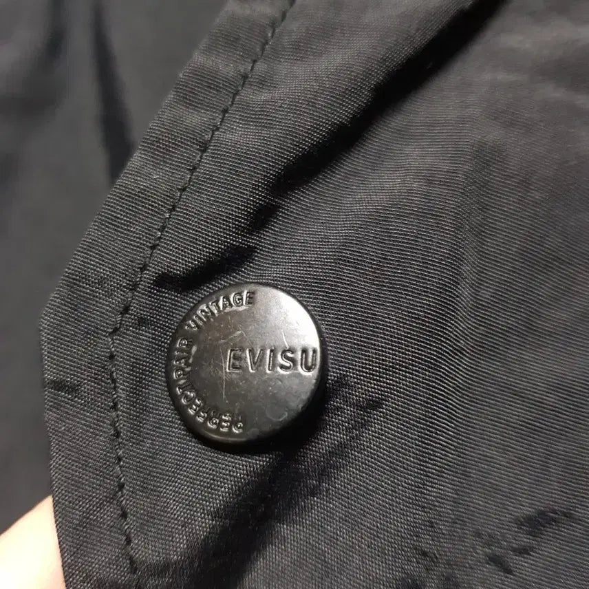 [BUNJANG] EVISU Black Bomber Jacket / EVISU 블랙 봄버 자켓