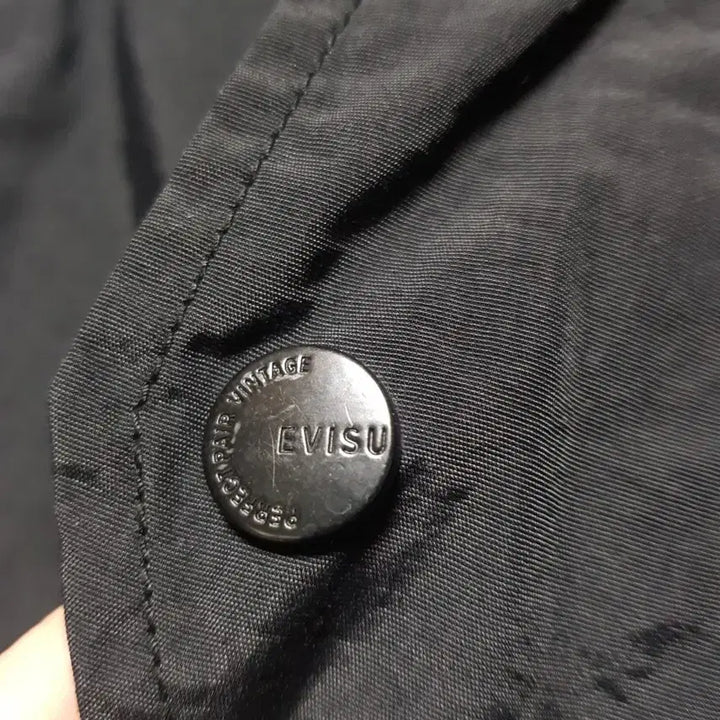 [BUNJANG] EVISU Black Bomber Jacket / EVISU 블랙 봄버 자켓