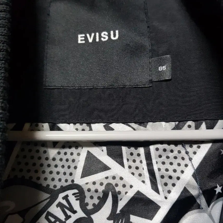 [BUNJANG] EVISU Black Bomber Jacket / EVISU 블랙 봄버 자켓