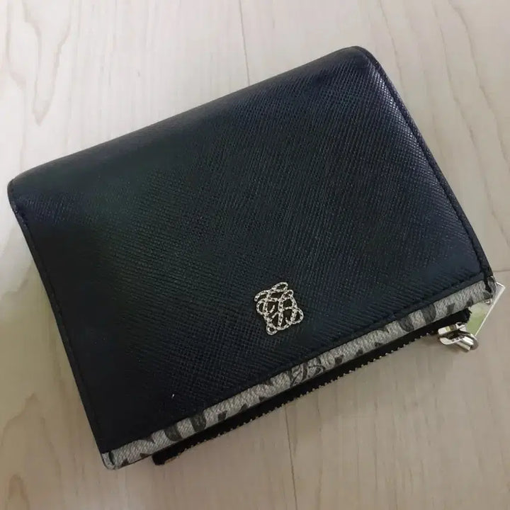 [BUNJANG] Louis Quatorze Black Saffiano Leather Wallet / 루이까또즈 블랙 사피아노 반지갑