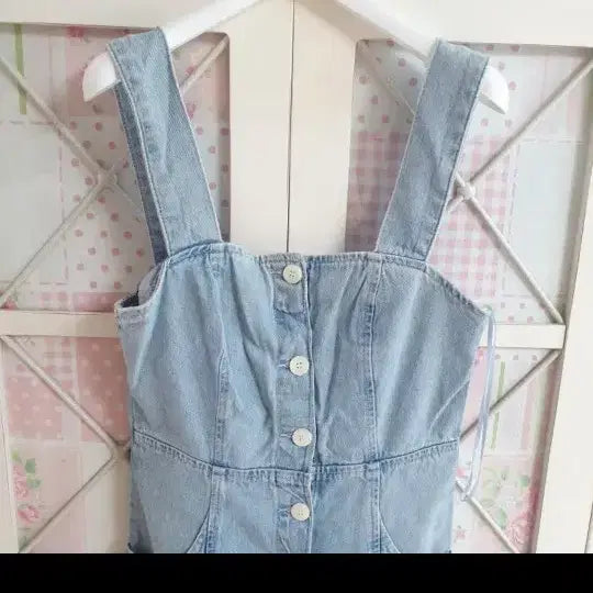 [BUNJANG] ZARA Denim Long Overall Dress (Size 55) / 자라 데님 멜빵 롱원피스 데님원피스/55