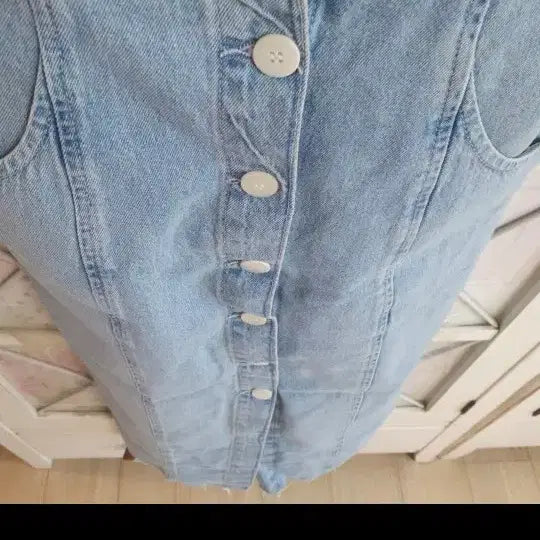 [BUNJANG] ZARA Denim Long Overall Dress (Size 55) / 자라 데님 멜빵 롱원피스 데님원피스/55