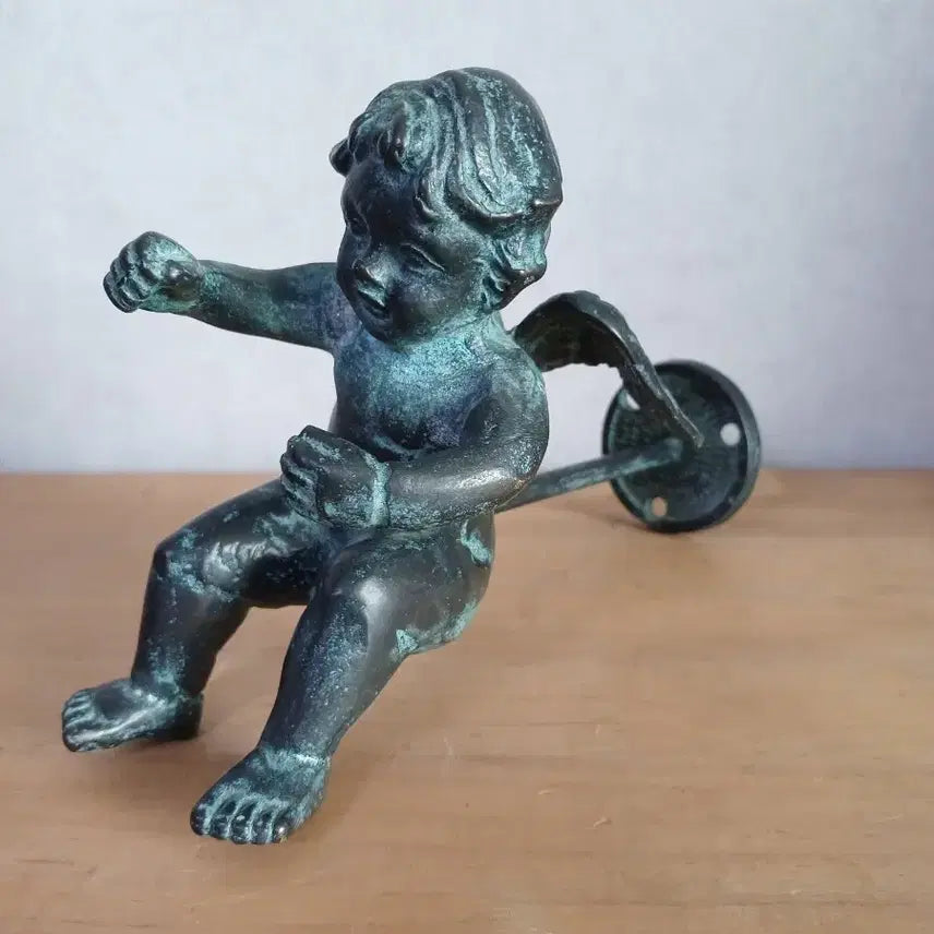 [BUNJANG] Vintage Bronze Baby Angel Wall Hanging / 빈티지 청동 아기 천사