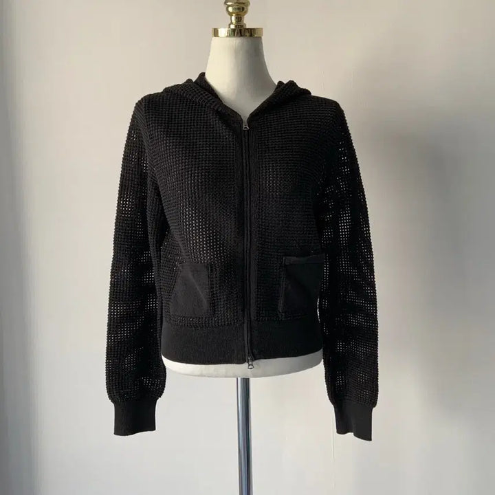 [BUNJANG] 55 Essential Antwerp Black Hooded Knit / 55 에센셜 앤트워프 블랙 후드 니트